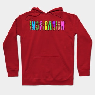 Cute Inspiration Motivational Text Illustrated Letters, Blue, Green, Pink for all people, who enjoy Creativity and are on the way to change their life. Are you Confident for Change? To inspire yourself and make an Impact. Hoodie